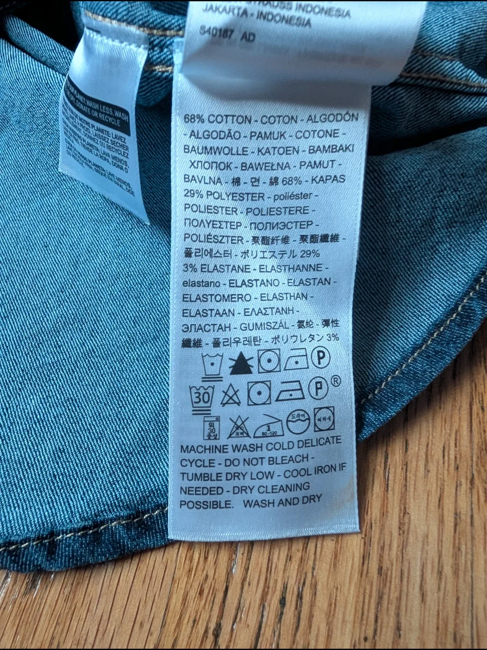 Levi's Dark Blue Denim Button-Up Western Shirt - Picture 3 of 8